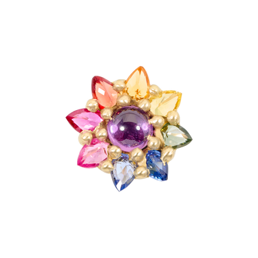 Rainbow Daisy Stud Earring - Made to Order